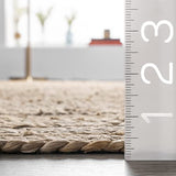 nuLOOM tissé à la Main Rigo Jute Tapis Zone Tapis, Naturel, 9' x 12'