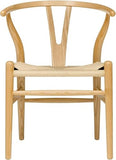 FIXARE Chaise Salle Manger Bois Naturel,Réplique Chaise Wishbone,Chaise Latérale Élégante