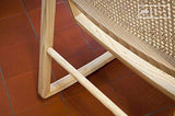 Rocking Chair en cannage Aksel - Bois Massif, Esthétique intemporelle, Produit 100% Bois, Bois de Rotin | Un Rocking Chair pour célébrer Le Retour du cannage - Beige (L59 x H83 x P75 cm)
