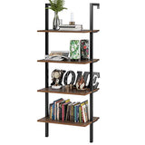 Homfa Etagère de Rangement Murale Vintage Bibliothèque Etagère Multifonctionnelle Métal en Bois (60×18.5×154.5cm)