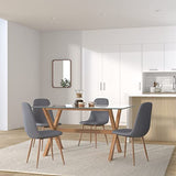 Movian Marque Amazon Table de Salle à Manger rectangulaire en chêne Massif et Verre trempé 150 x 85 x 75 cm