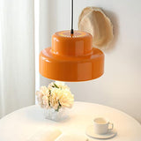 LBSWYH Moderne Salle À Manger Abat-Jour Ajustable Orange Suspension Industrielle Vintage Métal Suspendu Plafonnier Idéal pour Salle À Manger Bar Clubs & Restaurants (Orange)