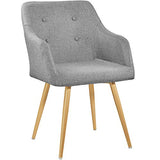TecTake 402981 - Chaise de Salle à Manger Confort, Fauteuil de Salon Rembourré au Design Scandinave 55 cm x 54 cm x 82,5 cm Gris