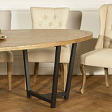 Robin des bois - Grande Table Repas Ovale Bois et métal, Jackson