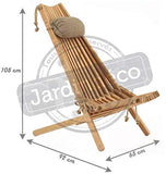 Chilienne en Bois EcoChair (Coussin Offert) Aulne Beige