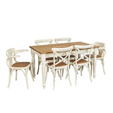 Biscottini Chaise Bois avec accoudoirs Thonet 77x45x42 cm | Chaise Salle a Manger | Chaise Cuisine en Bois Massif | Chaise bistrot | Chaise Blanche
