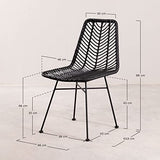 SKLUM Chaise en Rotin Synthétique Gouda Colors Noir Noir