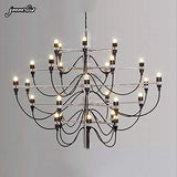 ZJN-JN Lustre Lampes de décoration à domicile moderne 30/50 Gold/Silver Gino Sarfatti conception lustre salle à manger lumineuse La chambre (Emitting Color : Halogen bulb)