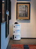 Kartell Componibili, Conteneur 3 éléments, Blanc, Base ronde