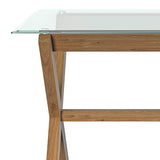 Movian Marque Amazon Table à Manger Rectangulaire 150x85x75cm Chêne Massif Verre Trempé