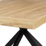 IDMarket Table à Manger Alix 6-8 Personnes Pied araignée Bois et Noir 160 cm