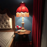 MYYINGBIN Abat-Jour en Tissu De Couleur Caramel Velours avec Pompon, Abat-Jour Fait Main pour Lampe De Chevet Lampadaire, Décor à La Maison