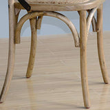 Bolero GG656 Lot de 2 chaises de salleà manger en bois avec dossier et croix en métal Hauteur 880 mm
