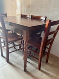 Mar.c.a. Design, Table Extensible, Table Salle à Manger en Bois, Noyer Foncé - Table à Manger Rectangulaire Ouverte 210x80x75H avec 2 Extensions 40cm - Table a Manger Style Art Pauvre, Made in Italy