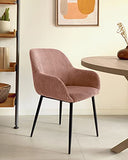 Kave Home - Table ronde Full Argo en mélamine Finition naturelle Pieds en acier Effet bois Ø 119 cm