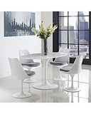 Table ovale en marbre blanc et fibre de verre Tulle - 160 x 90 cm