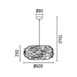 FARO BARCELONA - NIDO Suspension- Metal Marron/Rottin