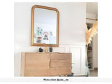 Vente-unique - Miroir Style Vintage en Bois de Paulownia Heloise - L. 80 x H. 110 cm - Doré Effet Laiton