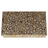 vidaXL Teck Authentique Table Basse 50x50x35 cm Table d'Appoint Meuble Canapé