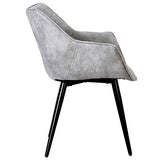 WOLTU 2 X Chaises de Salle à Manger chaises de Cuisine Chaises de Salon Assise en Tissu Structure en Acier,Gris Clair BH99hgr-2