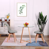 H.J WeDoo Lot de 2 chaises de Salle à Manger scandinaves, Chaises Rétro Bois de hêtre Massif - Gris
