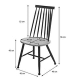 2X Chaise de Salle à Manger HWC-G69, Chaise pour la Cuisine, Style rétro, métal, gastronomie - Couleur Nature