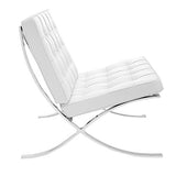 Chaise Barcelona - Cuir de qualité supérieure inspiré par Mies van de Rohe (Blanc)