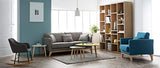 Canapé scandinave 3 Places Gris Clair déhoussable Pieds Bois Oslo