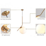 MZStech Moderne Mode Suspension Lampe Fer Verre LED Luminaire Suspension Boule Verre Vec Du Métal Doré (20CM)
