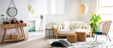 Miliboo Canapé scandinave déhoussable 3 Places en Tissu Kaki et Bois Clair KYO