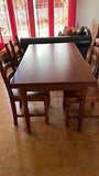 Mar.c.a. Design, Table Extensible, Table Salle à Manger en Bois, Noyer Foncé - Table à Manger Rectangulaire Ouverte 210x80x75H avec 2 Extensions 40cm - Table a Manger Style Art Pauvre, Made in Italy