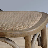 Bolero GG656 Lot de 2 chaises de salleà  manger en bois avec dossier et croix en métal Hauteur 880 mm
