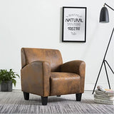 vidaXL Chaise Fauteuil de Salon Chaise de Salle de Séjour Siège de Bureau Maison Chaise de Chambre à Coucher Intérieur Similicuir Daim