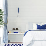 Relaxdays Console 2 Plateaux, Couloir et Salon, 70x110x30 cm, métal, Verre, Aspect Bois, Support à étagères, Blanc