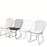 Chaise Nordique ajourée Chaise en Treillis métallique Dossier en Fer forgé créatif Chaise Simple Coiffeuse Banquet Occasionnel dinant la Chaise hôtel Salle à Manger (Color : Silver)