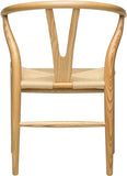 FIXARE Chaise Salle Manger Bois Naturel,Réplique Chaise Wishbone,Chaise Latérale Élégante