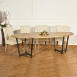 Robin des bois - Grande Table Ovale Bois et métal, Jackson