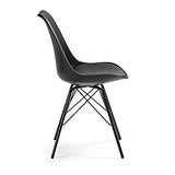LF - Chaise Lot de 4 chaises Lars noir