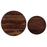 Festnight Lots de 2 Table Basse Style Industriel Bois de Massif pour Salon/Balcon 60 x 35 cm