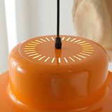 LBSWYH Moderne Salle À Manger Abat-Jour Ajustable Orange Suspension Industrielle Vintage Métal Suspendu Plafonnier Idéal pour Salle À Manger Bar Clubs & Restaurants (Orange)
