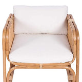 Casa Moro Fauteuil en rotin BIMA avec 2 coussins - Extra large - En rotin naturel - Qualité - Style bohème chic - Fauteuil rétro - Pour jardin, terrasse, salle à manger - CF2221