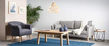 Miliboo Canapé scandinave 3 Places en Tissu Gris et Bois Clair Kate