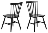 AC Design Furniture Susanne Chaises de salle à manger Lot de 2, H: 86 x l: 50,5 x L: 49,5 cm, Noir, Bois, 2 pc