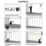 MUNXIN WALLPAPER Papier Peint Panoramique 3D Forêt En Noir Et Blanc Jungle Peinte À La Main Moderne Papier Peint 3D Intissé Décoration Murale
