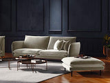 Canapé Velours, Vienna, 2 Places, Beige, 160x92x95