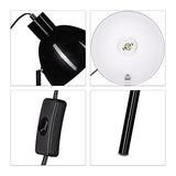 Relaxdays 10021293_46 Lampadaire 3 Pieds Luminaire Spot Projecteur 1 Feu Lampe Trépied HLP env. 130 x 53 x 53 cm, Noir, métal, 40 W, 130x53x53cm