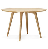 Alterego - Table à dîner Ronde 'SWEDY' en Bois Style scandinave - Ø 120 cm