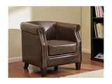 Vente-unique - Fauteuil Club 100% Cuir Vieilli ENGUERRAND