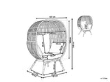 Fauteuil en Rotin Tressé pour Intérieur ou Extérieur avec Coussins Beiges Inclus Id(al pour Jardin ou Terrasse de Style Bohéme Beliani