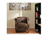 Fauteuil Club 100% Cuir Vieilli ENGUERRAND
